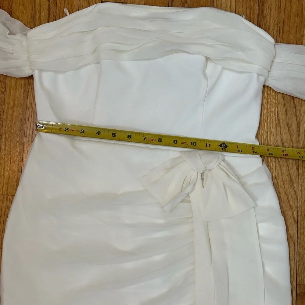 Likely Marley Bow Mini Dress in White